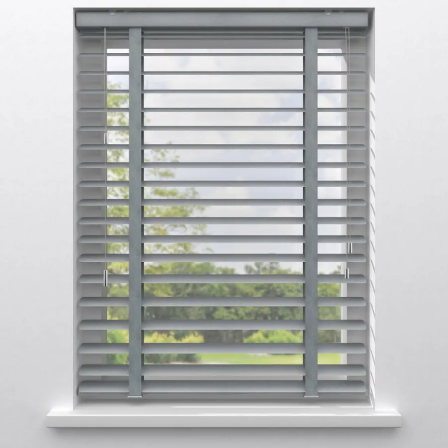Kwantum Aluminium Jaloezieën|Houten Jaloezieën*Fenstr Aluminium Jaloezie Mels 50mm Grijs