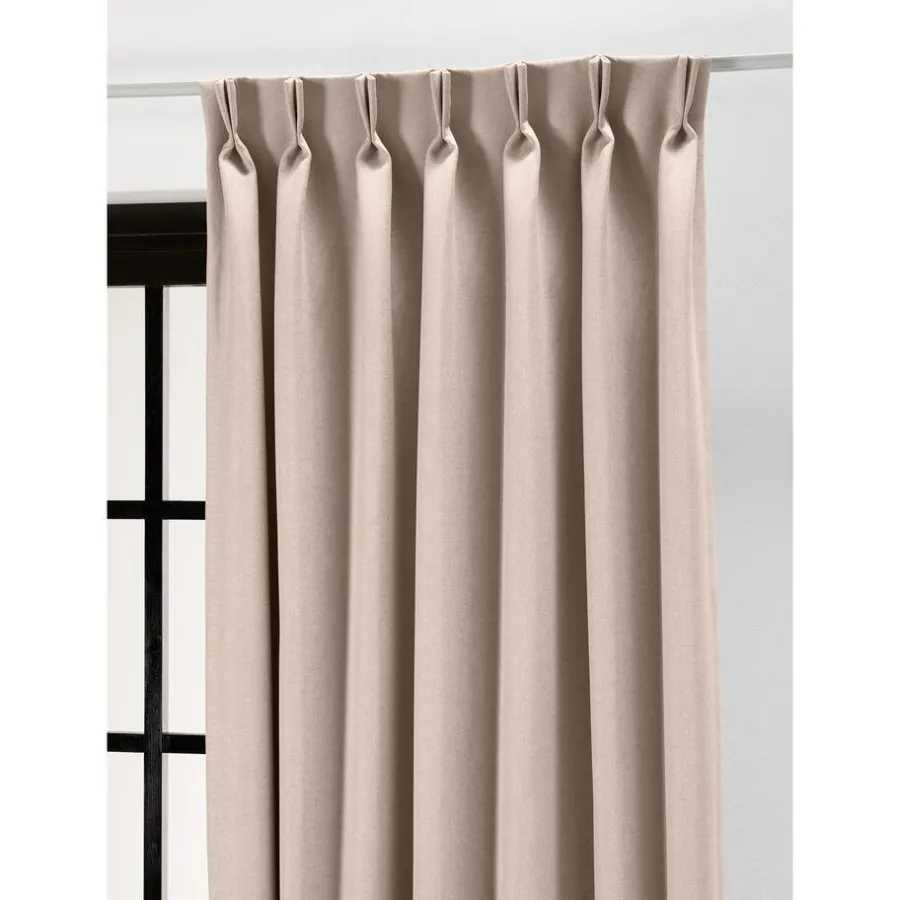 Kwantum Vouwgordijnen|Gordijnen*Gordijn Mila Beige LichtBeige