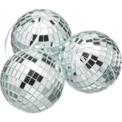 Kwantum Kerstdecoratie*Hanger Discobal - 3 Stuks Zilver