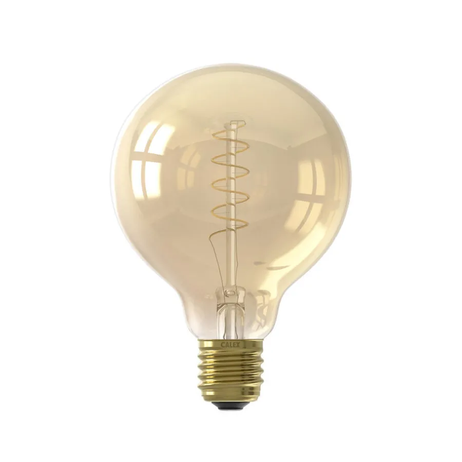 Kwantum Lichtbronnen*LED Lamp 95 Mm Flex Goud E27 4W Dimbaar