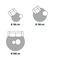Kwantum Vloerkleden|Buitenkleden*Vloerkleed Solis Naturel - Ø 100 Cm