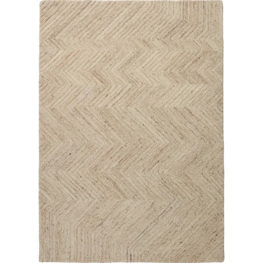 Kwantum Vloerkleden Kinderkamer|Ronde Vloerkleden*Vloerkleed Zigzag Zand 160x230 Cm 160X230CM
